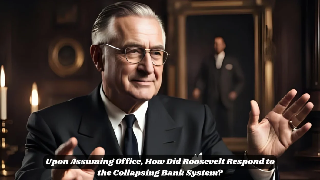 Upon Assuming Office, How Did Roosevelt Respond to the Collapsing Bank System?